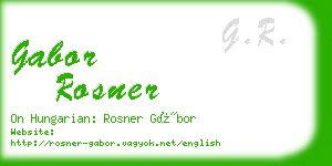gabor rosner business card